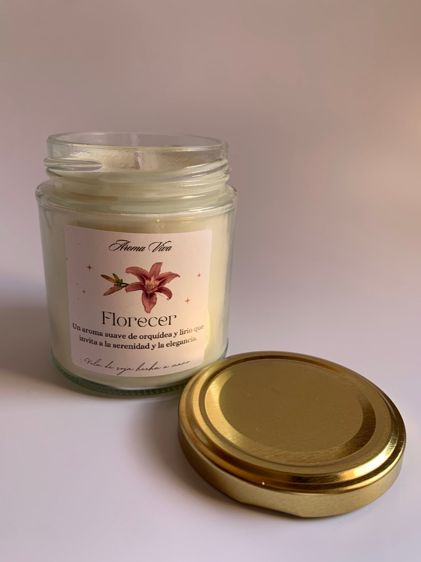 Vela aromática Orquídea y Lirio en tarro con tapa - Vela Florecer