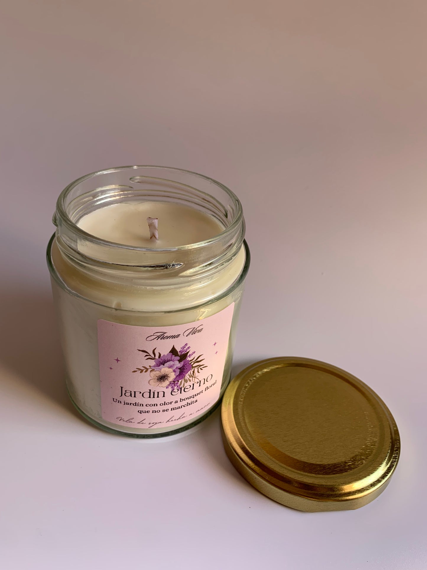 Vela aromática Bouquet Floral en tarro con tapa - Vela Jardín Eterno