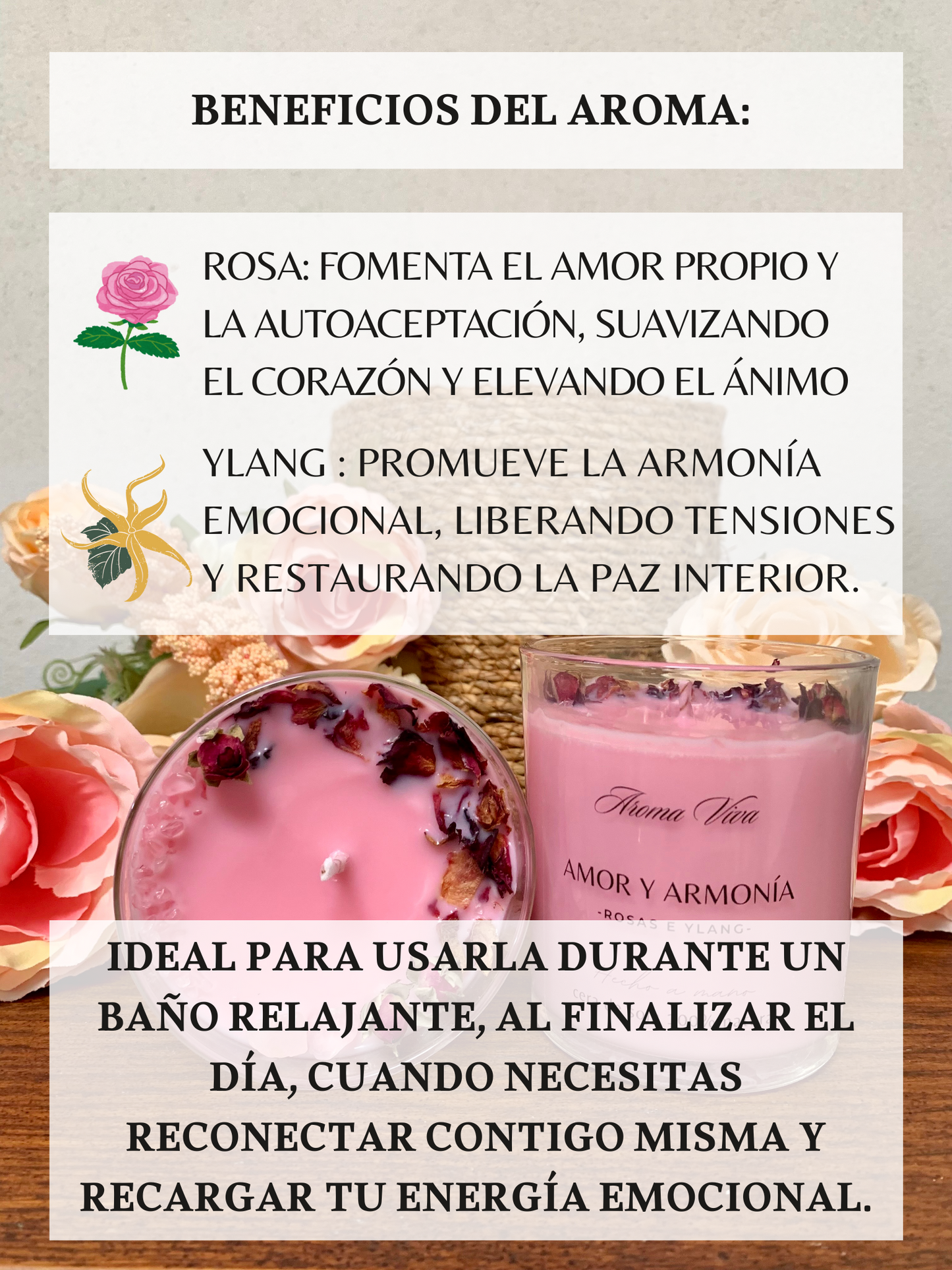 Vela de soja – Amor y Armonía