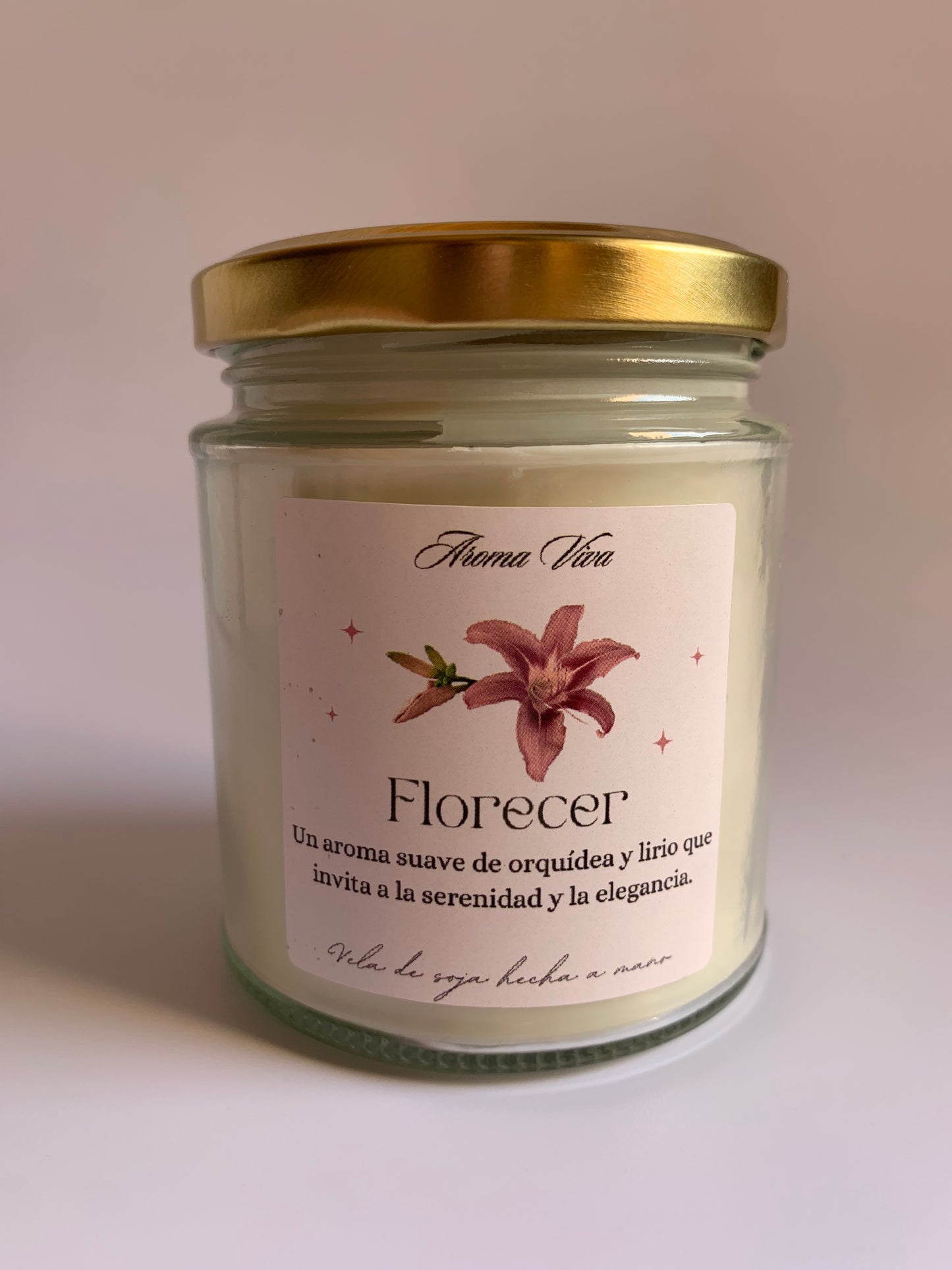 Vela aromática Orquídea y Lirio en tarro con tapa - Vela Florecer