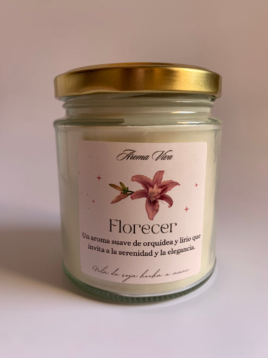 Vela aromática Orquídea y Lirio en tarro con tapa - Vela Florecer