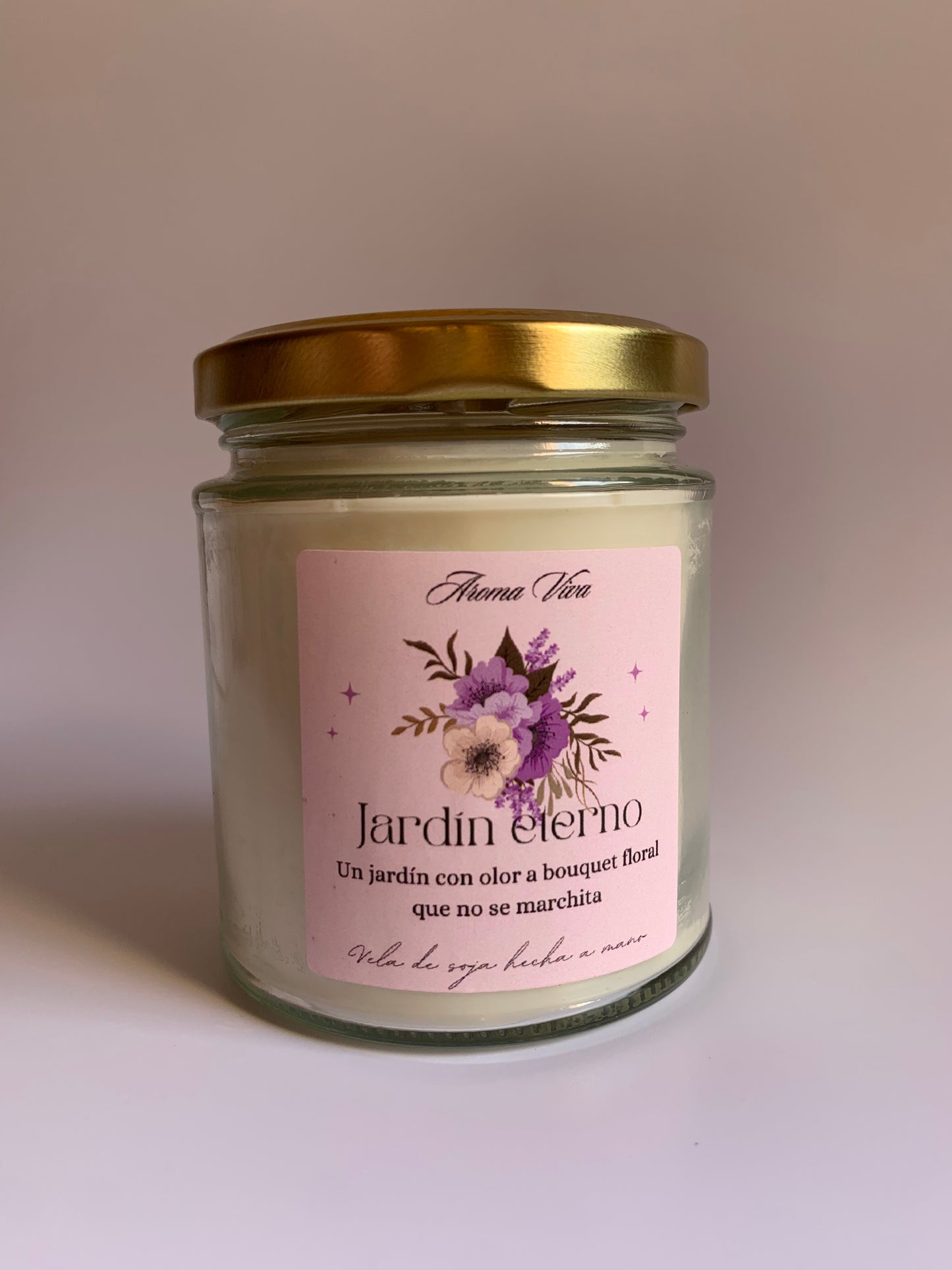 Vela aromática Bouquet Floral en tarro con tapa - Vela Jardín Eterno