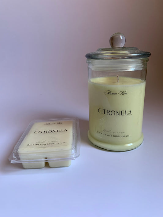 Pack citronela - vela y waxmelt citronela