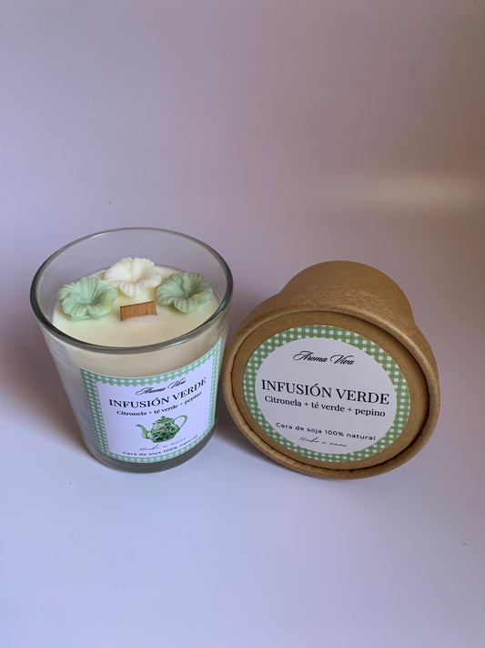 Pack Infusión Verde - vela y waxmelt citronela + frescor