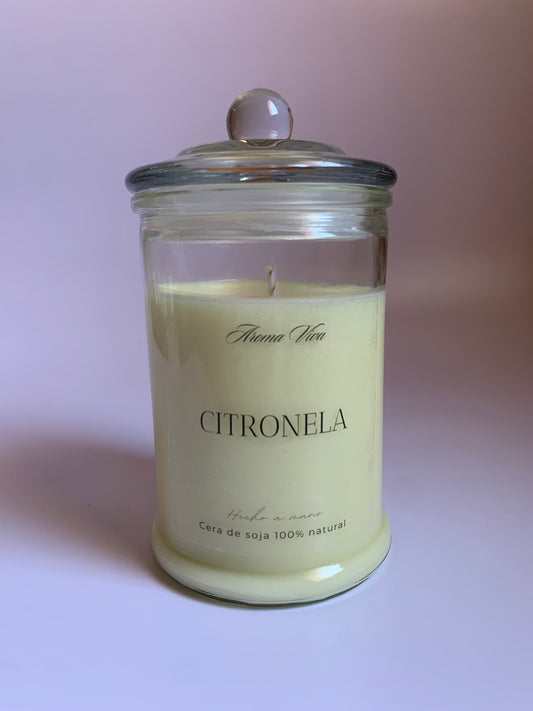 Vela de Citronela Clásica - El Escudo para tu Terraza