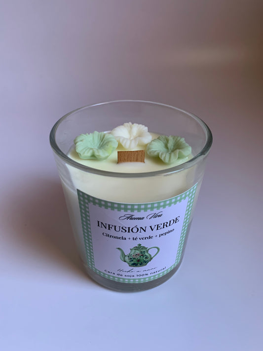 Vela Infusión Verde - vela aromática de citronela + frescor