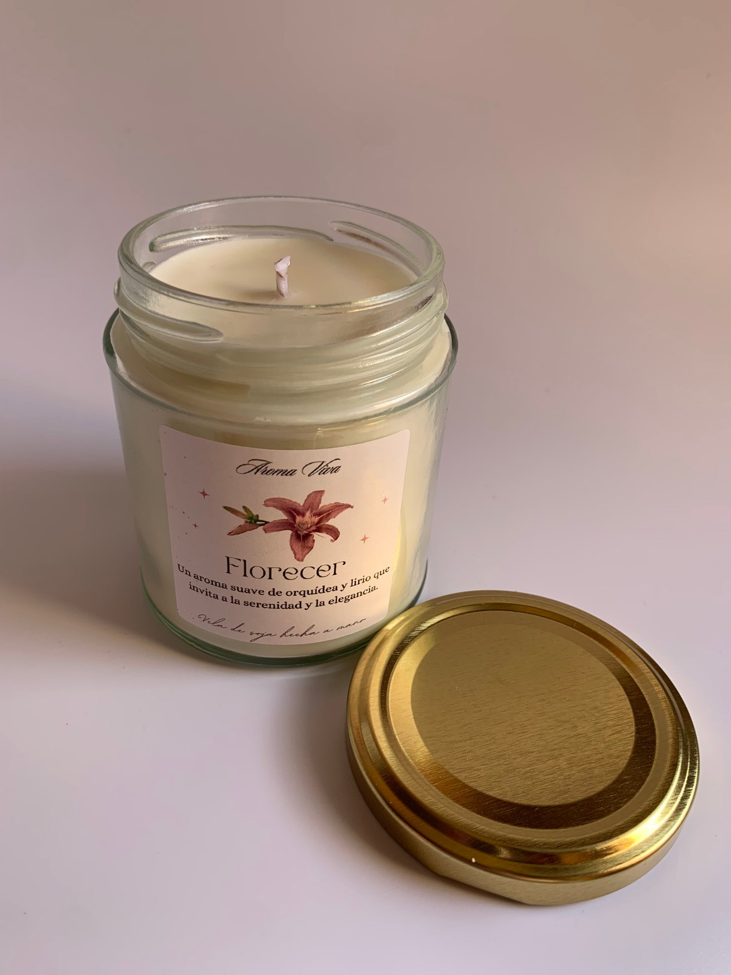 Vela aromática Orquídea y Lirio en tarro con tapa - Vela Florecer