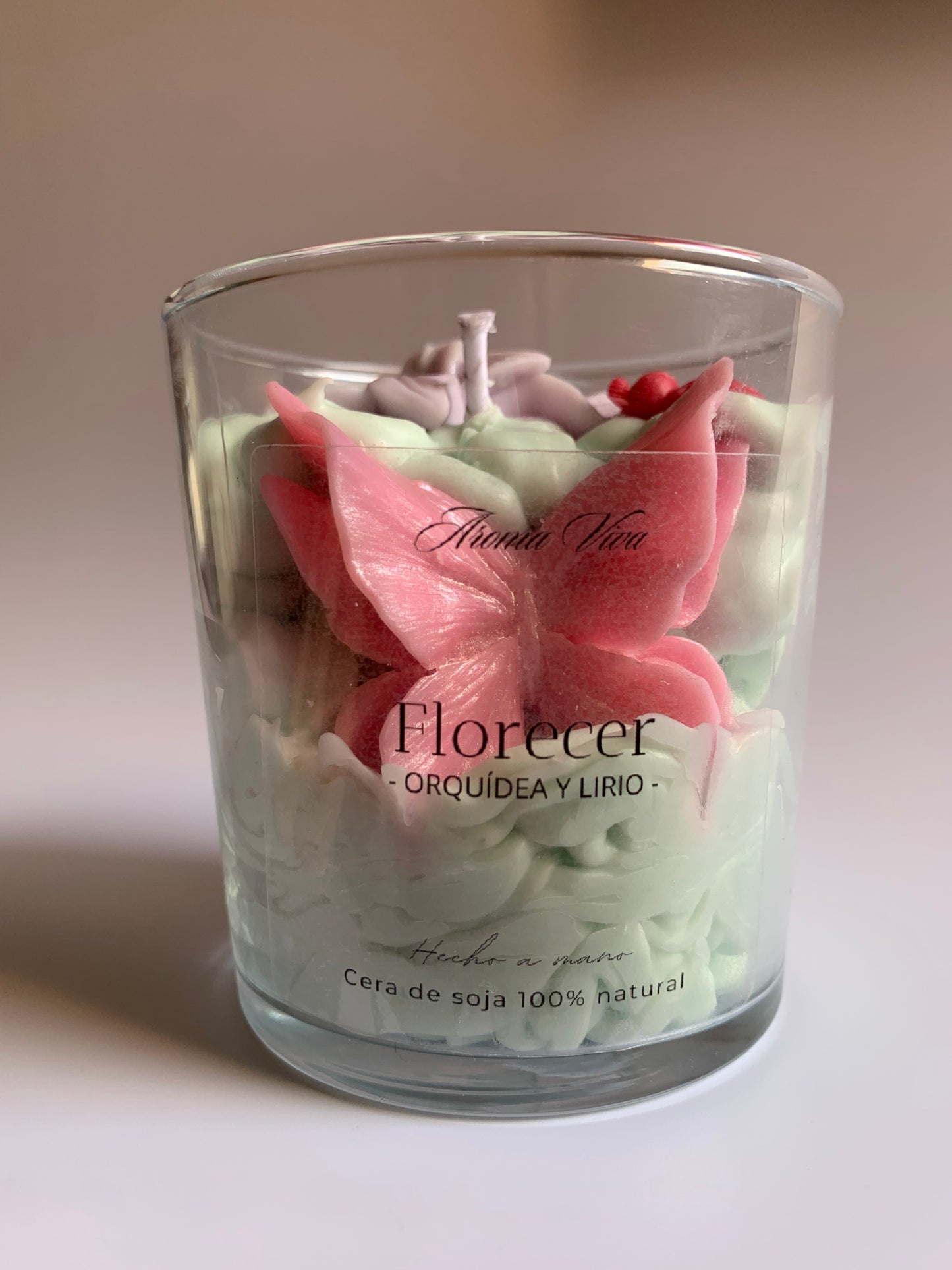 Vela aromática artesanal Orquídea y Lirio - Vela Florecer