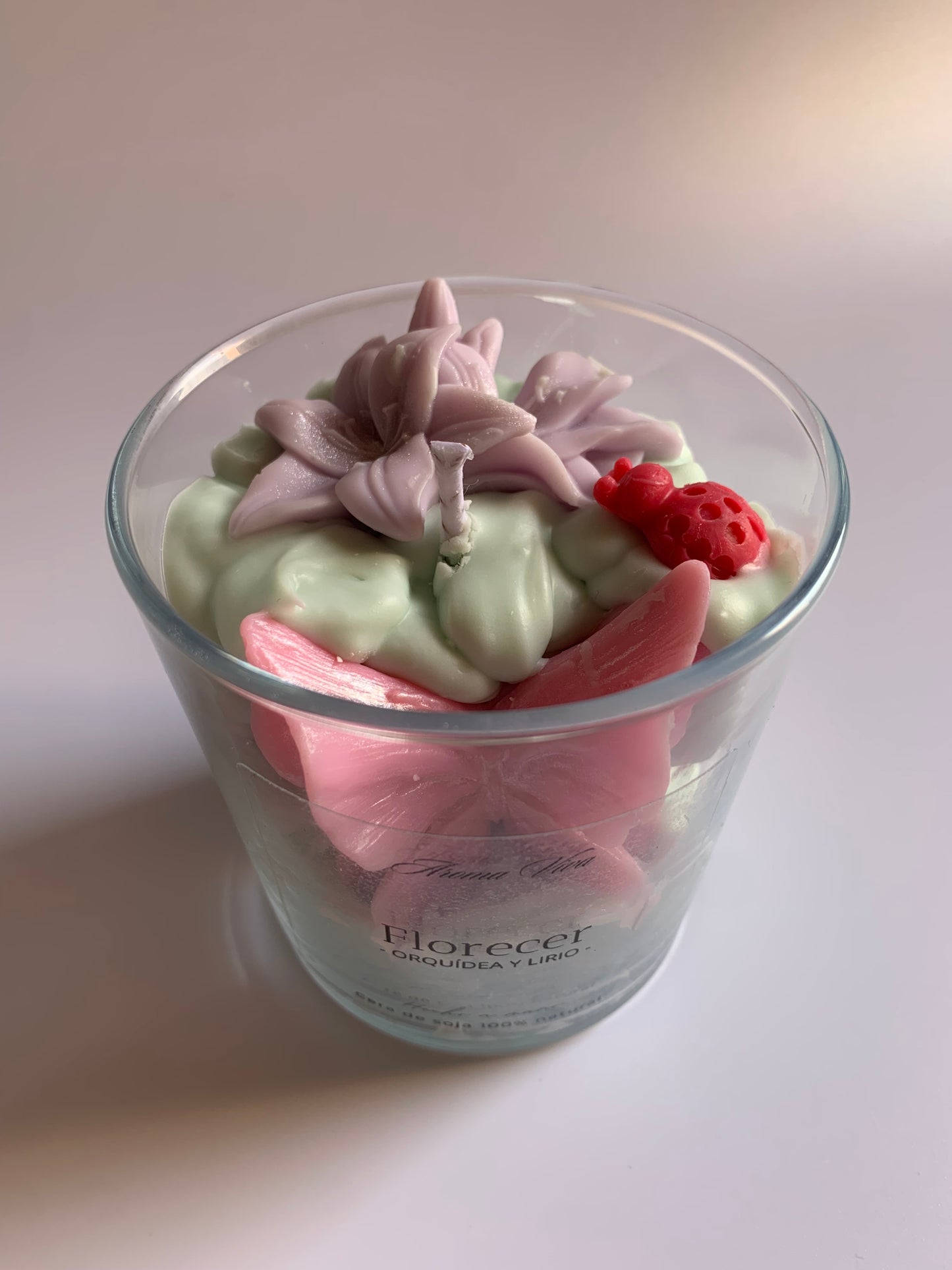 Vela aromática artesanal Orquídea y Lirio - Vela Florecer