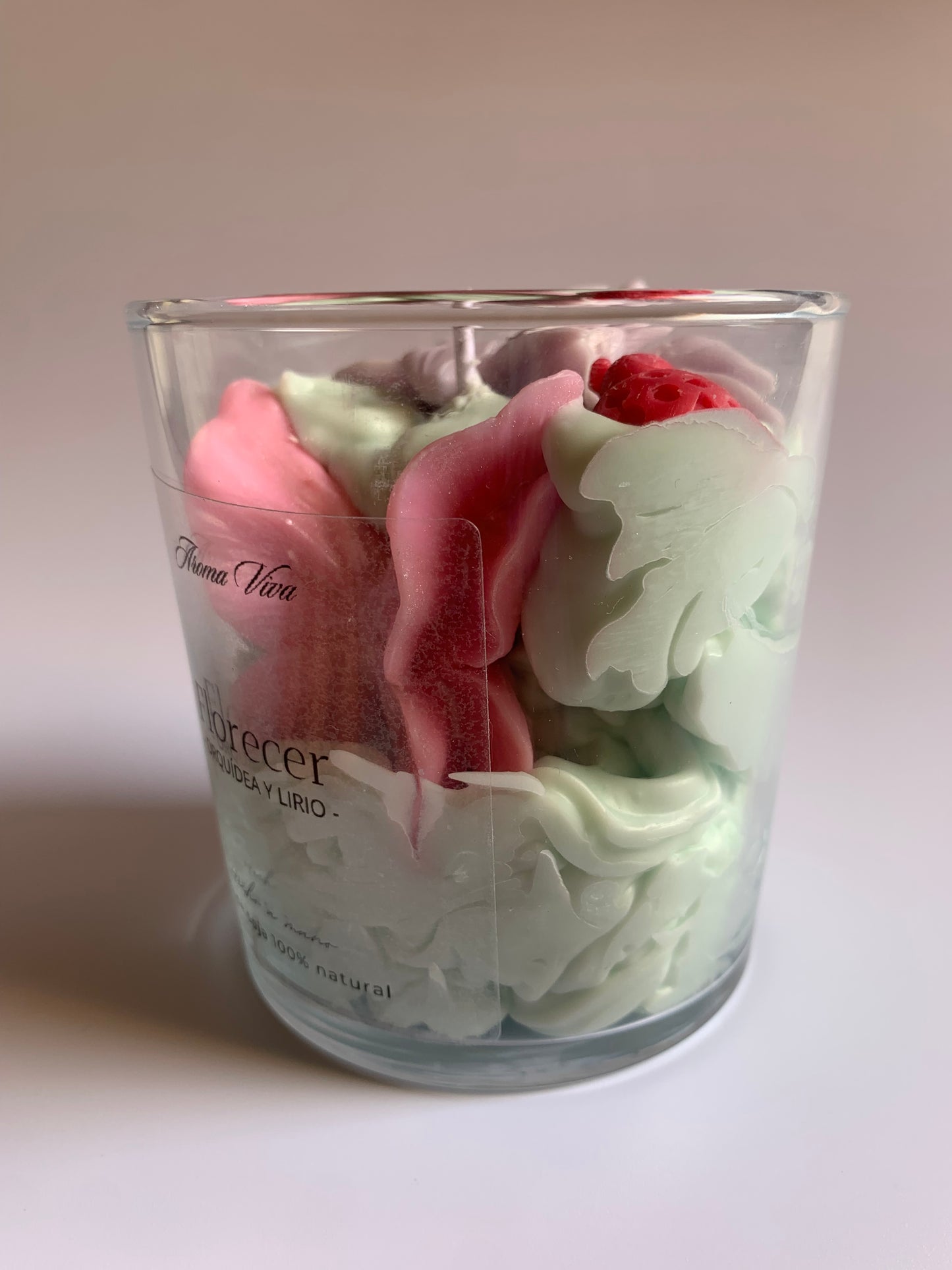 Vela aromática artesanal Orquídea y Lirio - Vela Florecer
