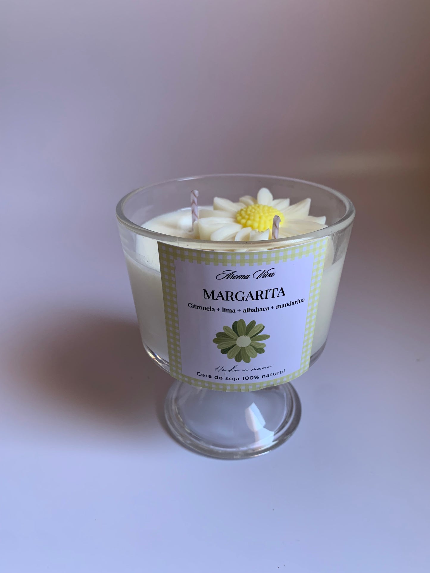 Vela de Margarita - vela aromatica de citronela + cítricos