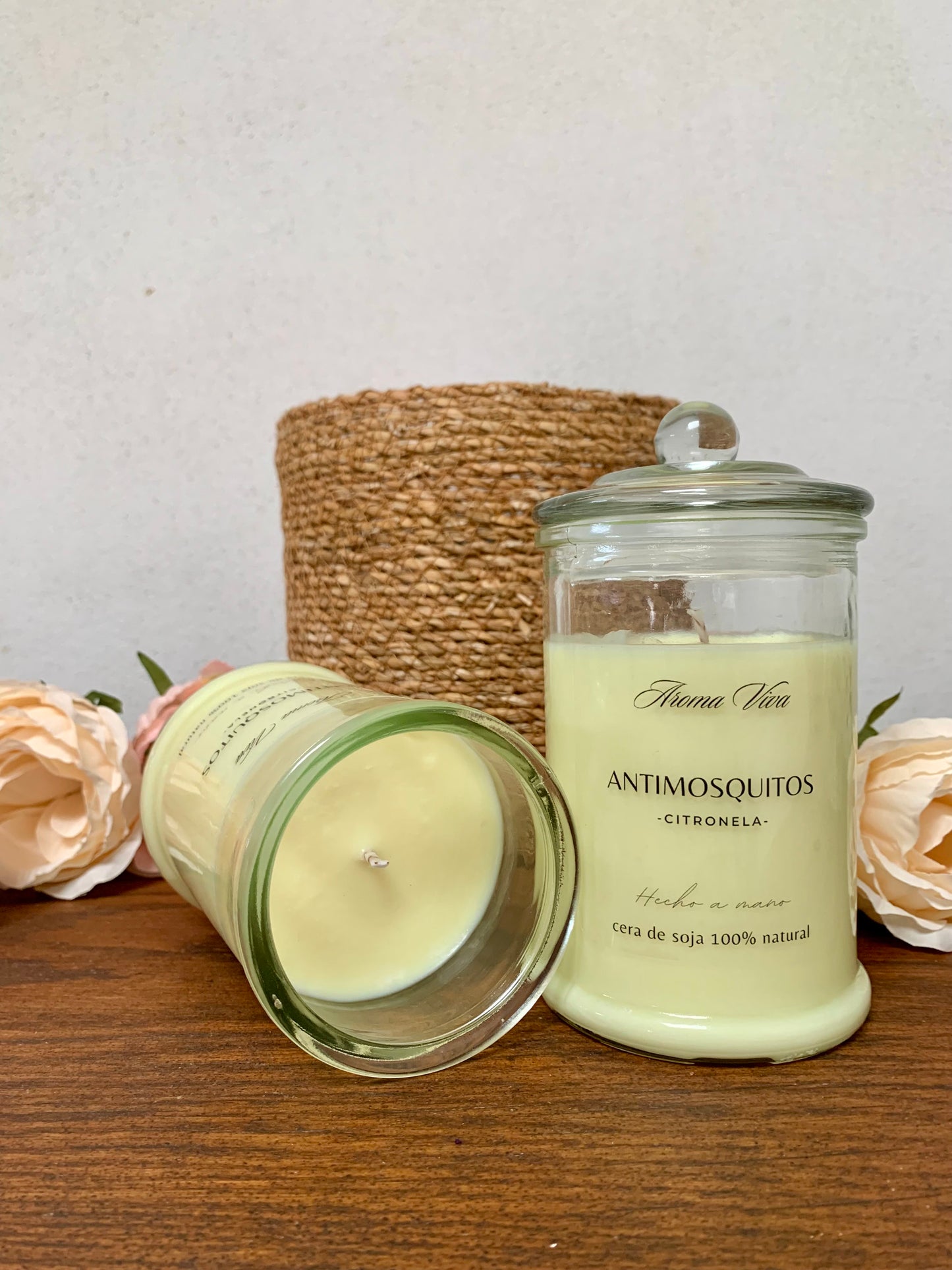 Vela aromática de soja - Citronela Antimosquitos