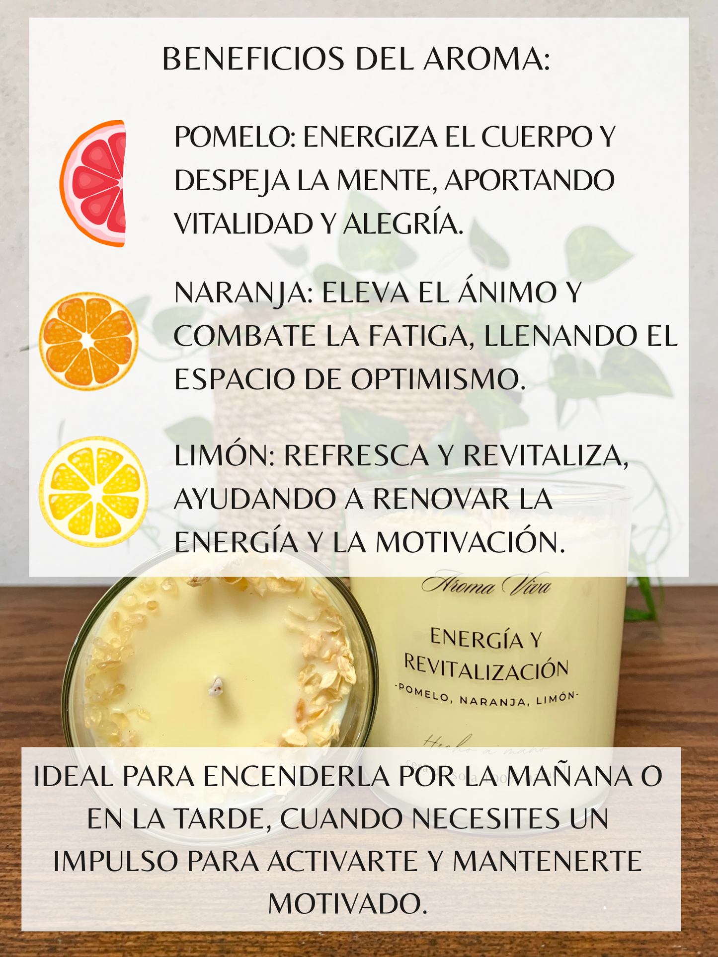 Vela de soja – Energía y Revitalización