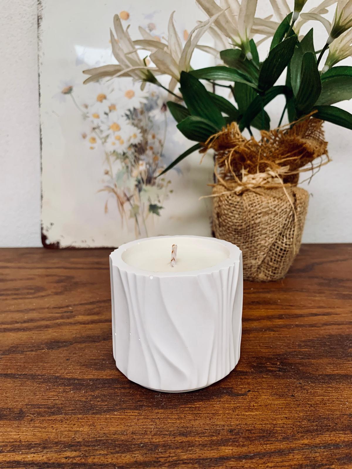 Vela aromática de soja – vaso minimalista