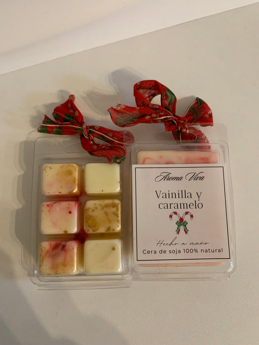 Waxmelts Vainilla, Caramelo y Frambuesa - Cera de soja