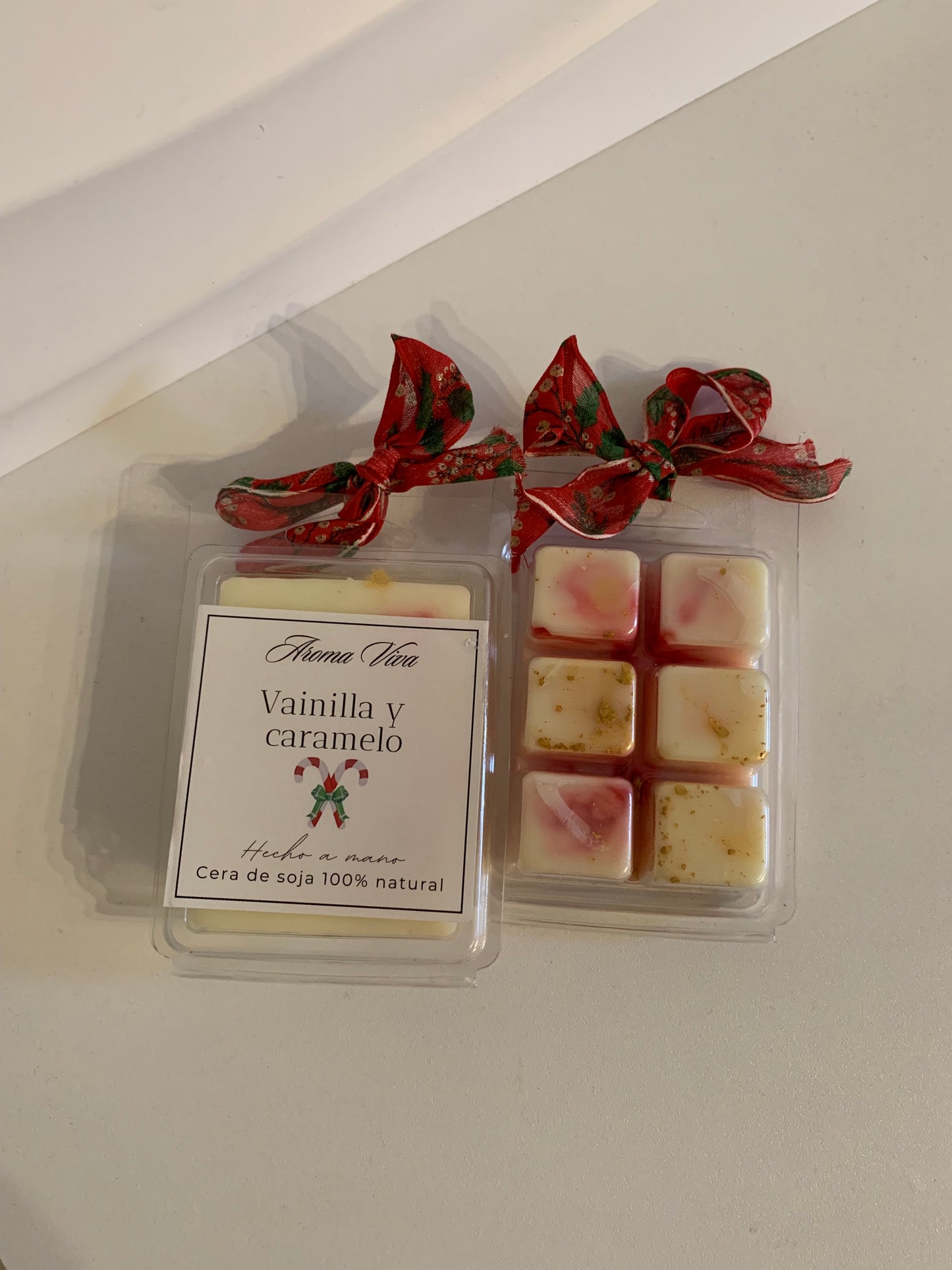 Waxmelts Vainilla, Caramelo y Frambuesa - Cera de soja