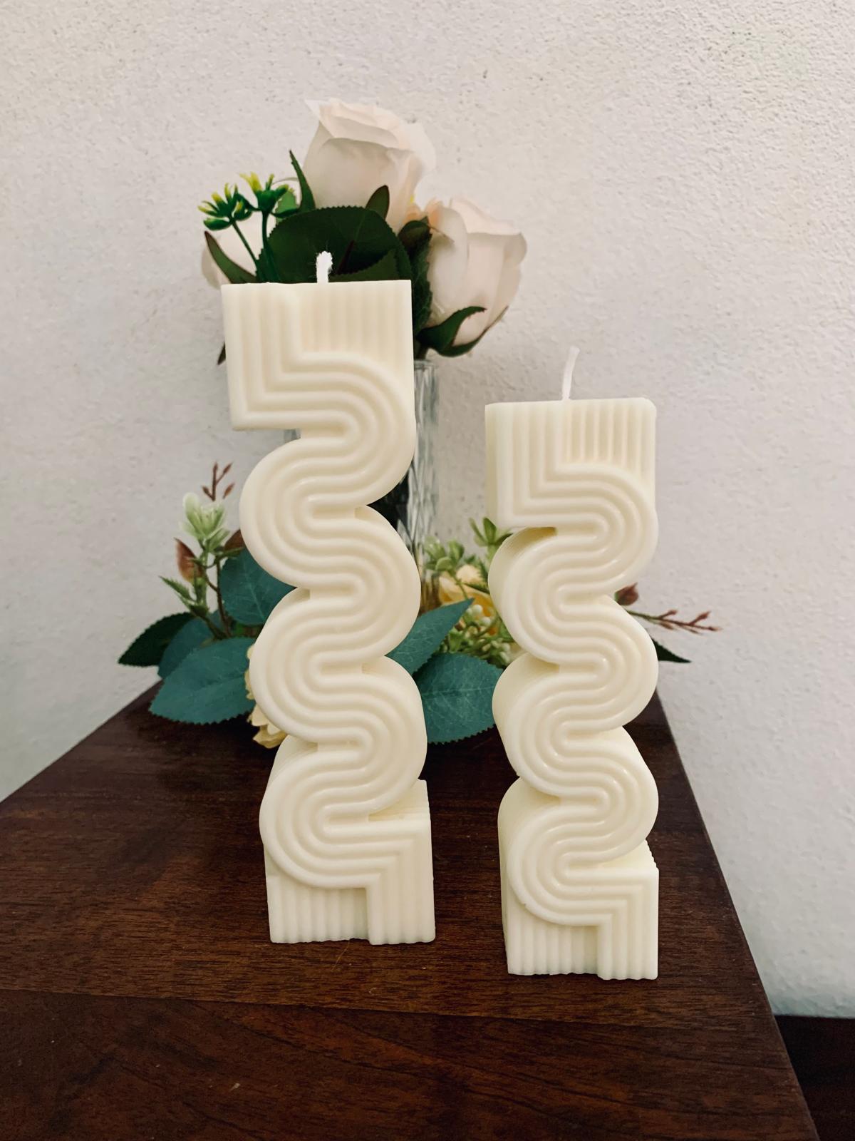Pack velas de soja decorativas – Pack Zig Zag
